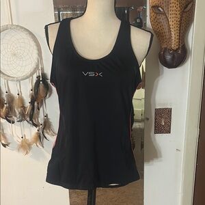 VSX Black Fitted Tank Top with Racerback